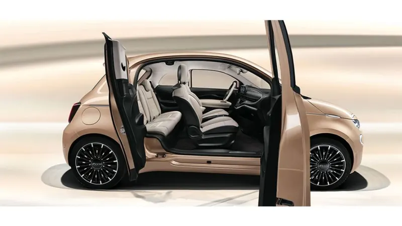Außenansicht des Fiat 500e 3+1